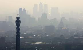 Air pollution in London. 