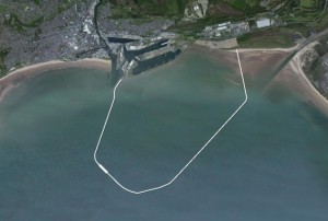 Proposed shape of the Swansea tidal barrage