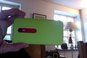 My lime green Moto G, third generation