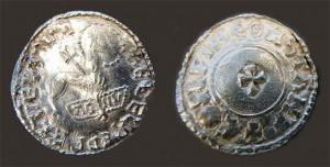 Coins from Anglo-Saxon Hoard from Lenborough, Buckinghamshire. 