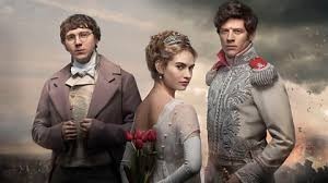 Pierre, Natash and Andrei in the BBC's 2016 War and Peace. (c) BBC