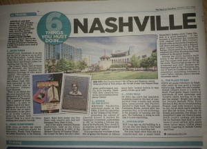 My article on Nashville, Mail on Sunday, March 20th 2016